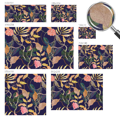 Peel and stick wall mural for living room featuring an elegant plant design