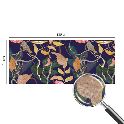 Peel and stick wall mural for living room featuring an elegant plant design