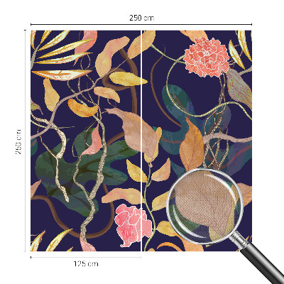 Peel and stick wall mural for living room Plant elegance