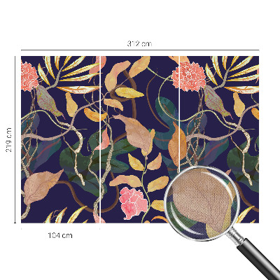 Peel and stick wall mural for living room Plant elegance