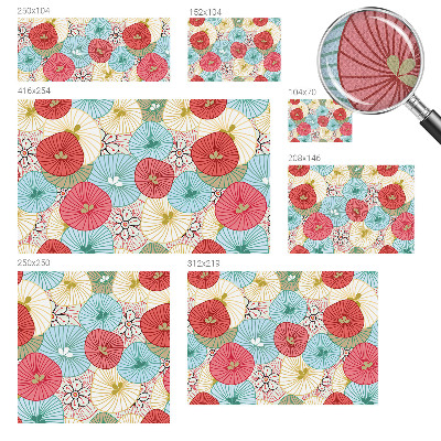 Peel and stick wall mural for bedroom with a floral pattern