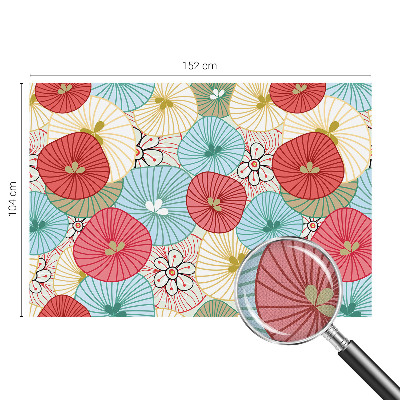 Peel and stick wall mural for bedroom with a floral pattern