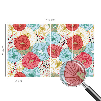 Peel and stick wall mural for bedroom Floral pattern