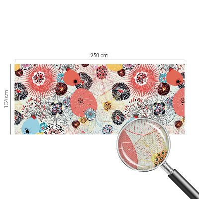 3D wall mural Colorful flowers