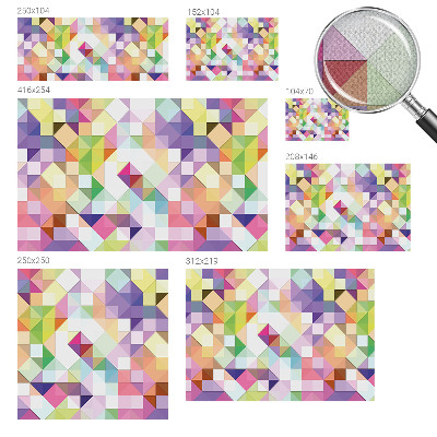 Peel and stick wall mural for kids' room with colorful shapes