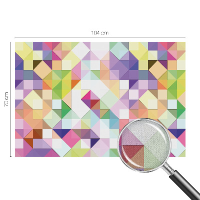 Peel and stick wall mural for kids' room with colorful shapes