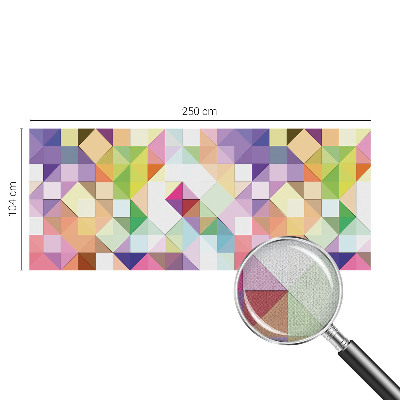Peel and stick wall mural for kids' room with colorful shapes