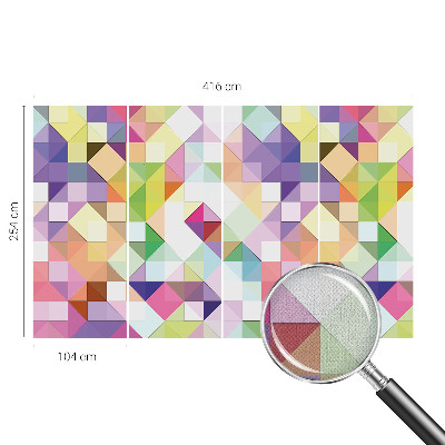 Peel and stick wall mural for kids' room with colorful shapes
