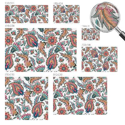 Nursery wall mural Oriental pattern