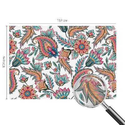 Nursery wall mural with an oriental pattern