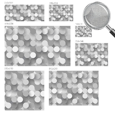 Baby room wall mural with a gray circle pattern