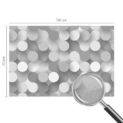 Baby room wall mural with a gray circle pattern