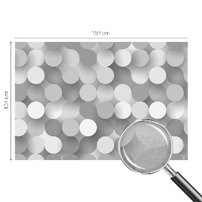 Baby room wall mural with a gray circle pattern