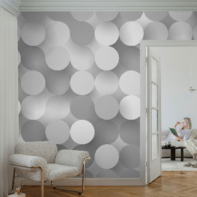 Baby room wall mural Gray circles