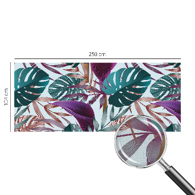 Peel and stick wallpaper mural with a tropical composition