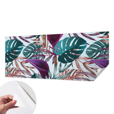 Peel and stick wallpaper mural with a tropical composition