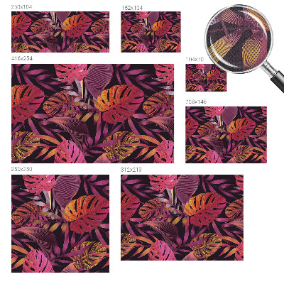 Children's wall mural Exotic leaves