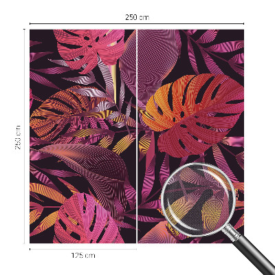 Children's wall mural Exotic leaves