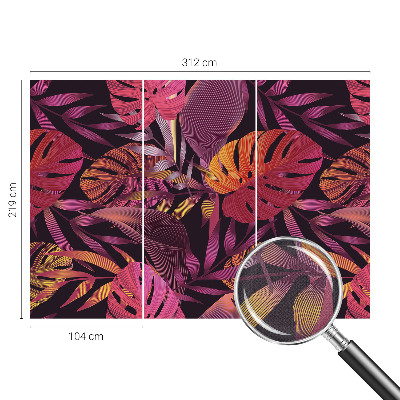 Children's wall mural Exotic leaves