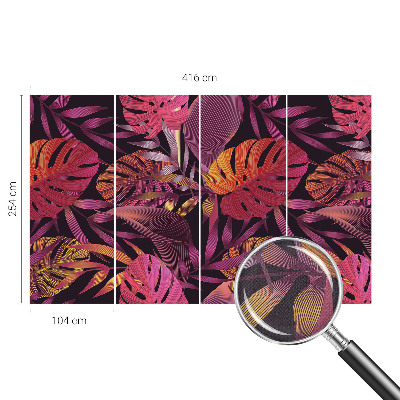 Children's wall mural Exotic leaves