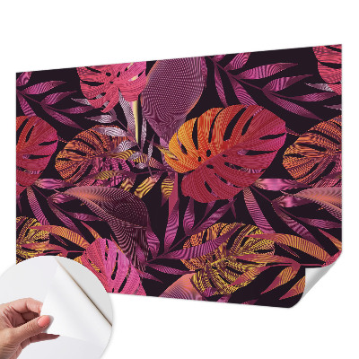 Children's wall mural Exotic leaves