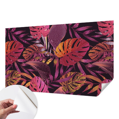 Children's wall mural Exotic leaves