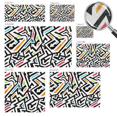 Peel and stick wall mural with an abstract mosaic design