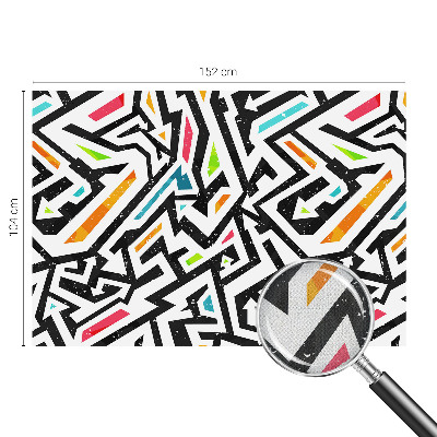 Peel and stick wall mural with an abstract mosaic design