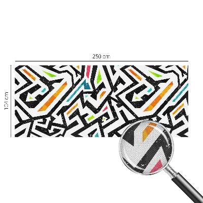 Peel and stick wall mural with an abstract mosaic design
