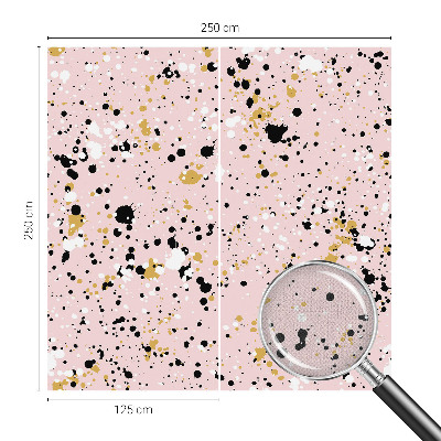 Self-adhesive wall mural with an artistic spotted pattern