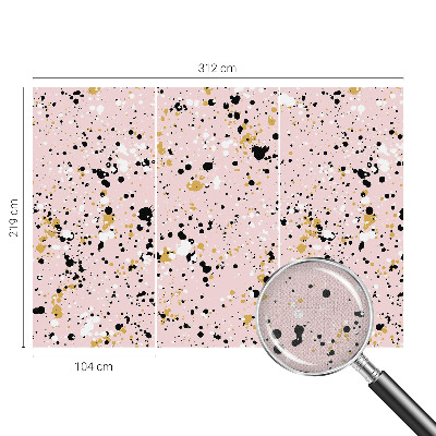 Self-adhesive wall mural with an artistic spotted pattern