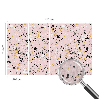 Self-adhesive wall mural with an artistic spotted pattern