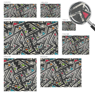 Stick-on wall mural with an energetic geometric design