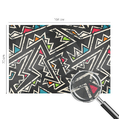Stick-on wall mural with an energetic geometric design