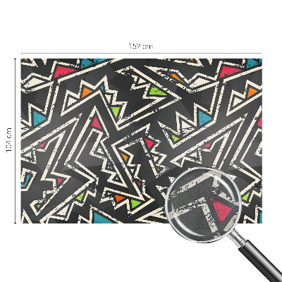 Stick-on wall mural with an energetic geometric design