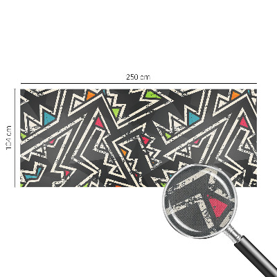 Stick-on wall mural with an energetic geometric design