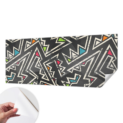 Stick-on wall mural with an energetic geometric design