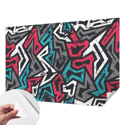Self-adhesive photo wallpaper with an abstract mosaic design