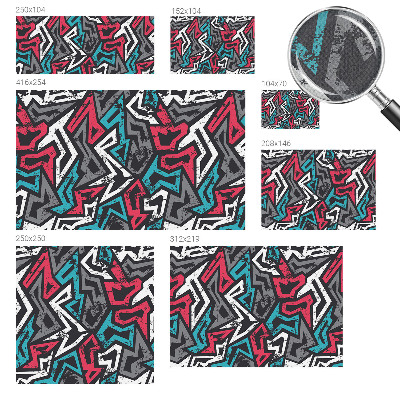 Self-adhesive photo wallpaper with an abstract mosaic design
