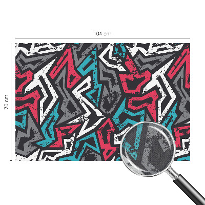 Self-adhesive photo wallpaper with an abstract mosaic design