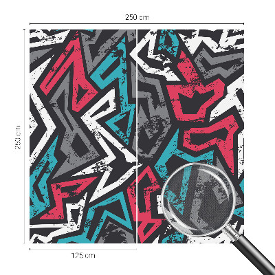 Self-adhesive photo wallpaper with an abstract mosaic design