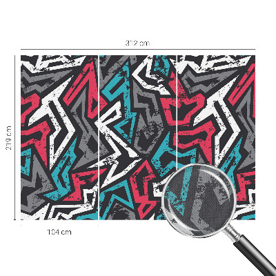 Self-adhesive photo wallpaper with an abstract mosaic design