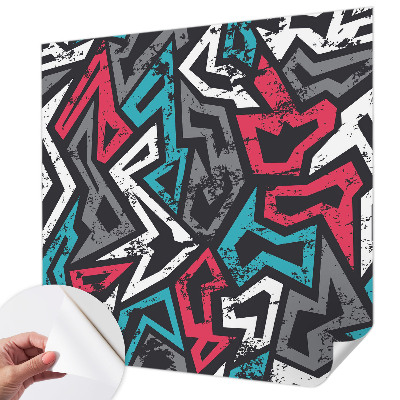 Self-adhesive photo wallpaper with an abstract mosaic design