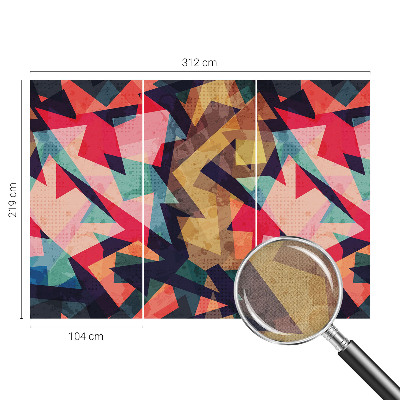 Removable wall mural wallpaper with a colorful pattern