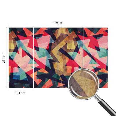 Removable wall mural wallpaper with a colorful pattern