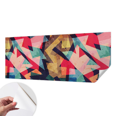 Removable wall mural wallpaper with a colorful pattern