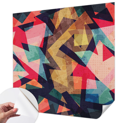 Removable wall mural wallpaper with a colorful pattern