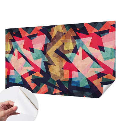 Removable wall mural wallpaper with a colorful pattern