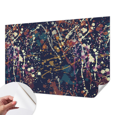 Removable wall mural with a colorful abstract design