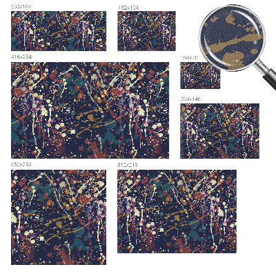 Removable wall mural with a colorful abstract design